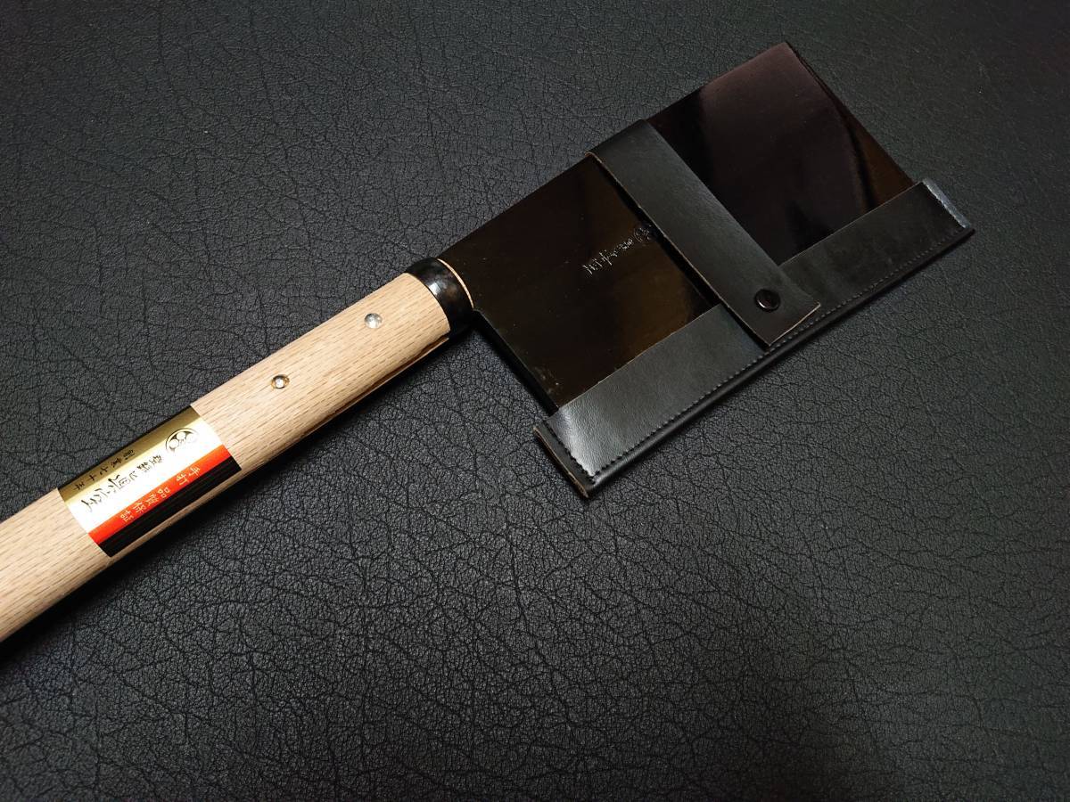 越後三条 前田製作所 特大鉈 両刃 刃渡り約240mm(8寸)(刃厚約8.5mm) 東型_画像8