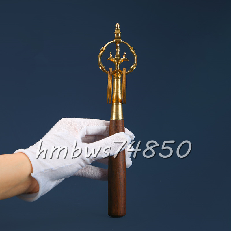 売上実績NO.1 錫杖 寺院仏具」極上品 「密教法具 仏具 長さ23cm 密教で