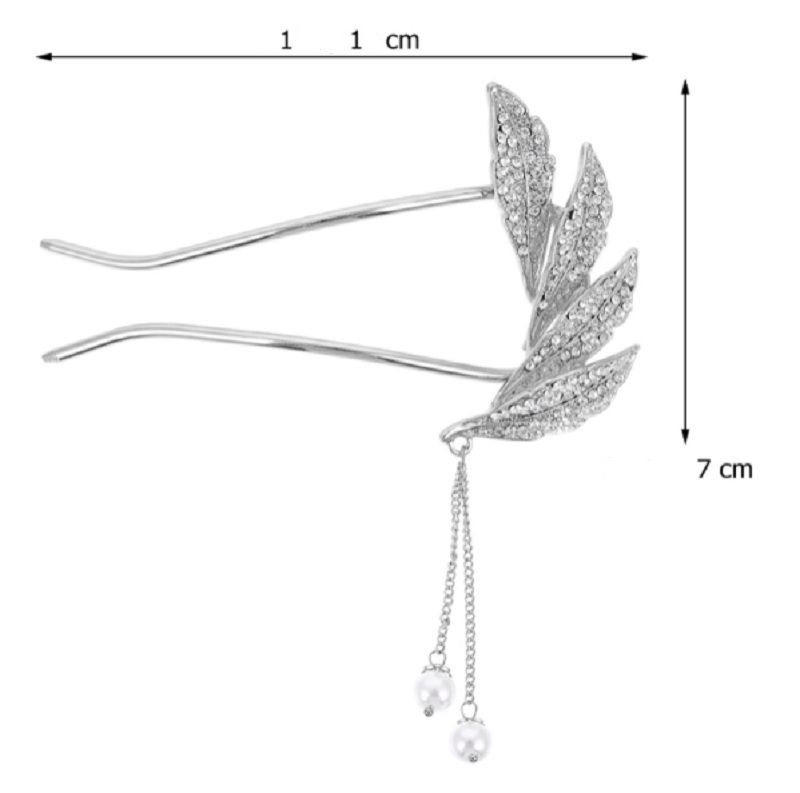  super-discount popular stylish lovely . ornamental hairpin chopsticks hair ornament Japanese clothes tomesode yukata metal pearl flower leaf flower hair accessory silver silver spring 