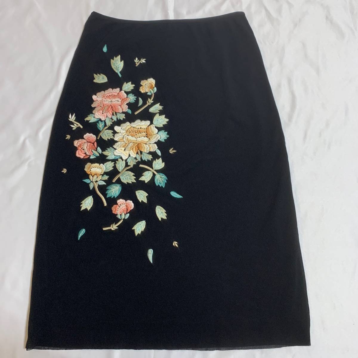 vivienne tam ヴィヴィアンタム　スカート　花柄　刺繍　メッシュ　ネット　archive mesh skirt アーカイブ_画像1