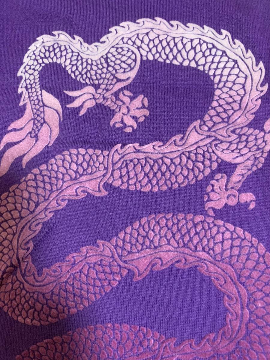 Vivienne tam ヴィヴィアンタム　トップス　カットソー　マオカラー　龍　ドラゴン　dragon 紫　アーカイブ　archive_画像5