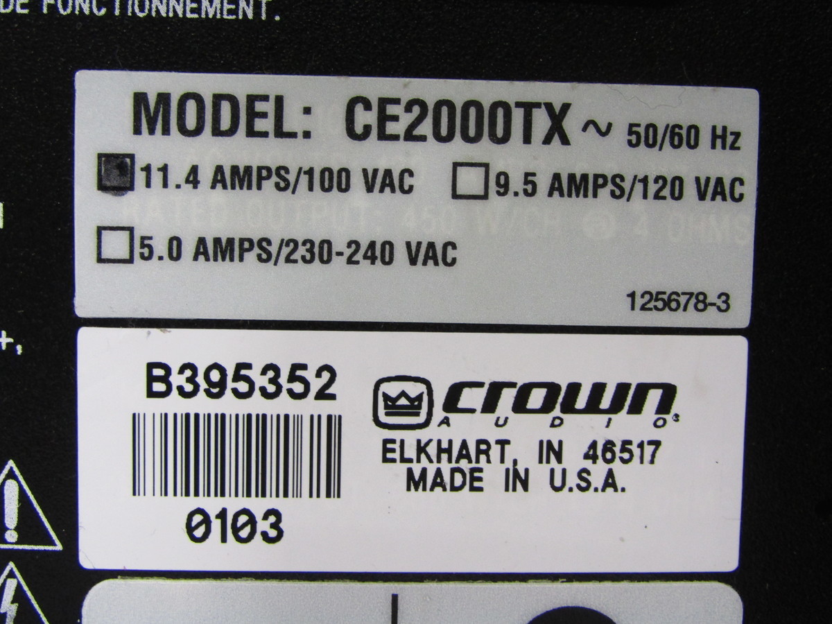 0228-N4-014 AMCRON CE2000 PA用パワーアンプ アムクロン 0228-N4-014 AMCRON CE2000 PA用パワーアンプ アムクロン