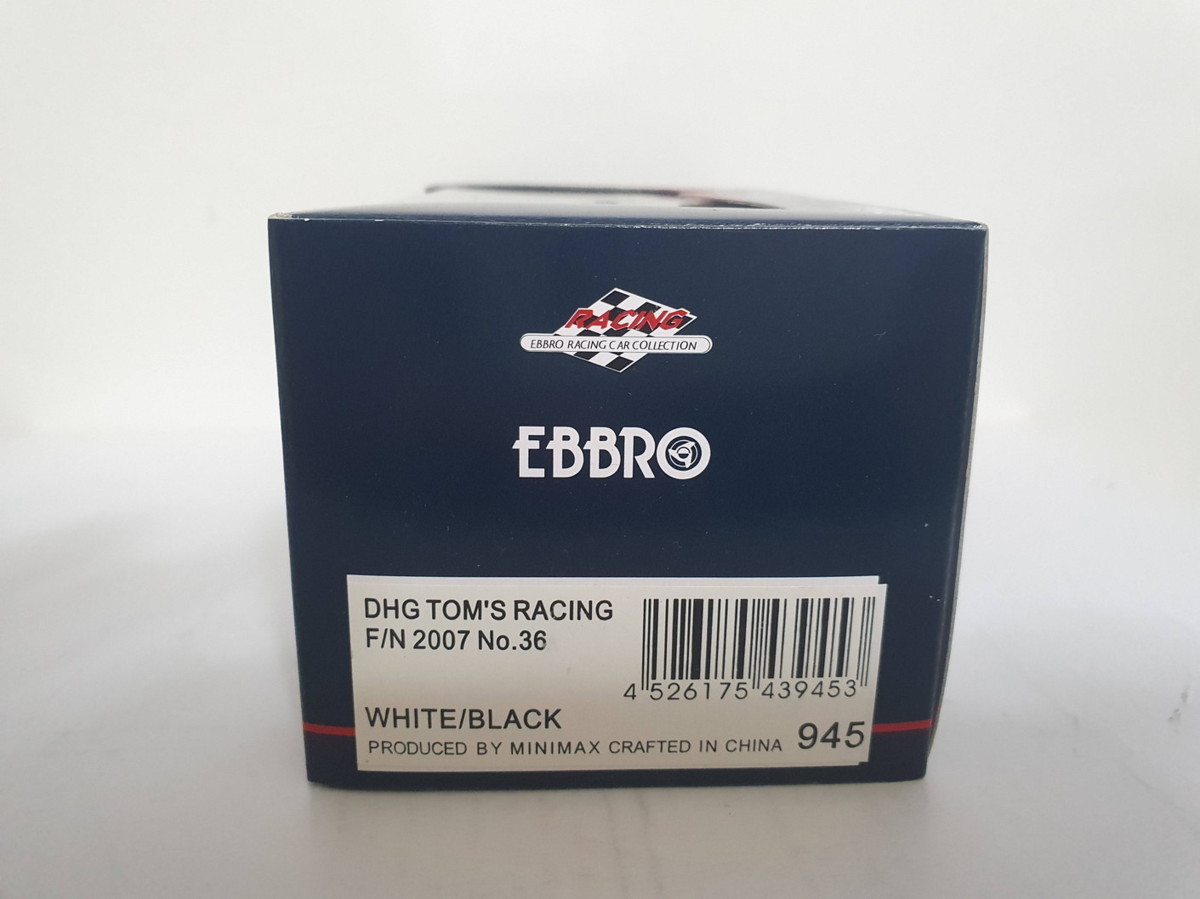EBBRO 1/43 DHG TOM'S RACING F/N 2007 No.36 WHITE/BLACK 945 未使用品_画像6