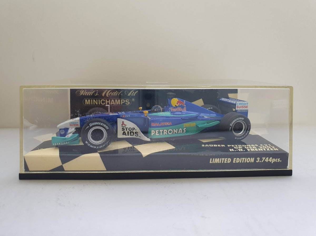 MINICHAMPS 1/43 SAUBER PETRONAS C21 GP USA 2002 H.-H. FRENTZEN 未使用品_画像3