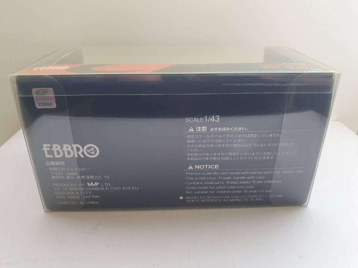 EBBRO 1/43 SUPER GT 500 25 ECLIPSE ADVAN SC430 WHITE/RED 44056 未使用品_画像7