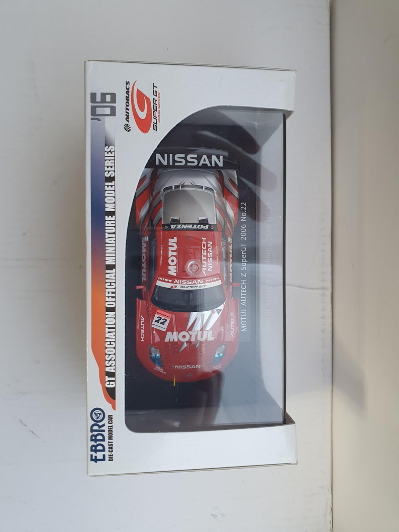 EBBRO 1/43 SUPER GT 500 No.22 MOTUL AUTECH Z SILVER/RED 795 未使用品_画像3