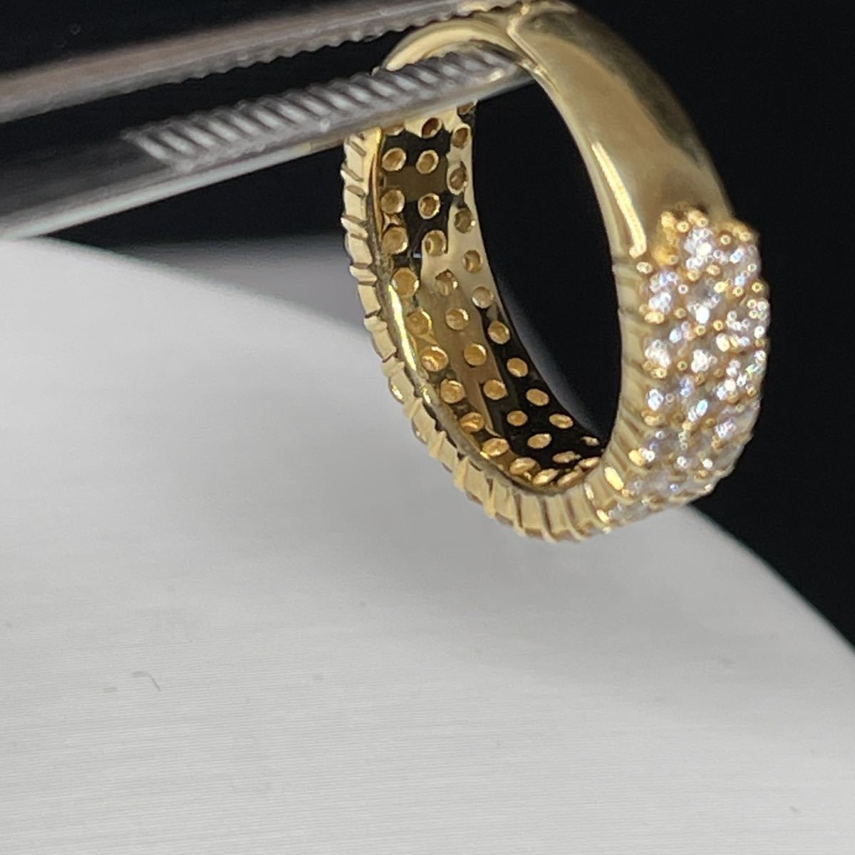 k18 1カラット エタニティリング 1ct ダイヤモンドリング ピンキー