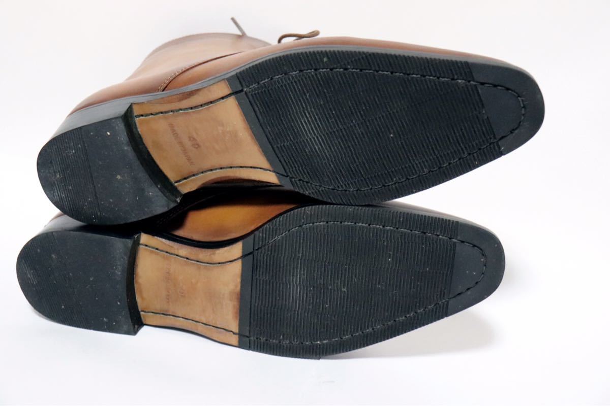 [美品] around the shoes 40 25㎝　チャッカブーツ ビジネス　ブラウン　メンズ　高級靴　本革　レザー　紳士靴　フォーマル　 送料無料！