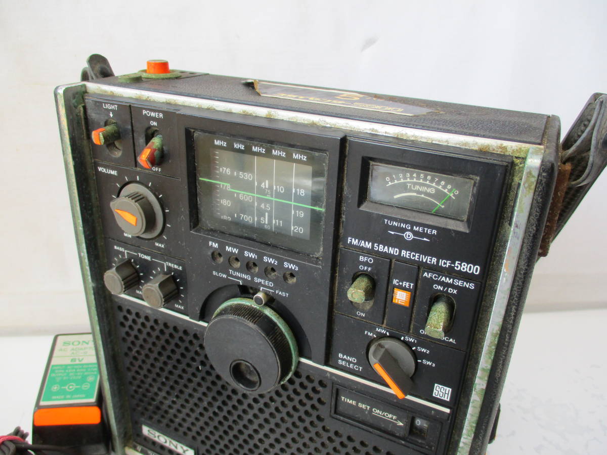 638B ラジオ スカイセンサー5800 ICF-5800 SONY 昭和レトロ ジャンク品 