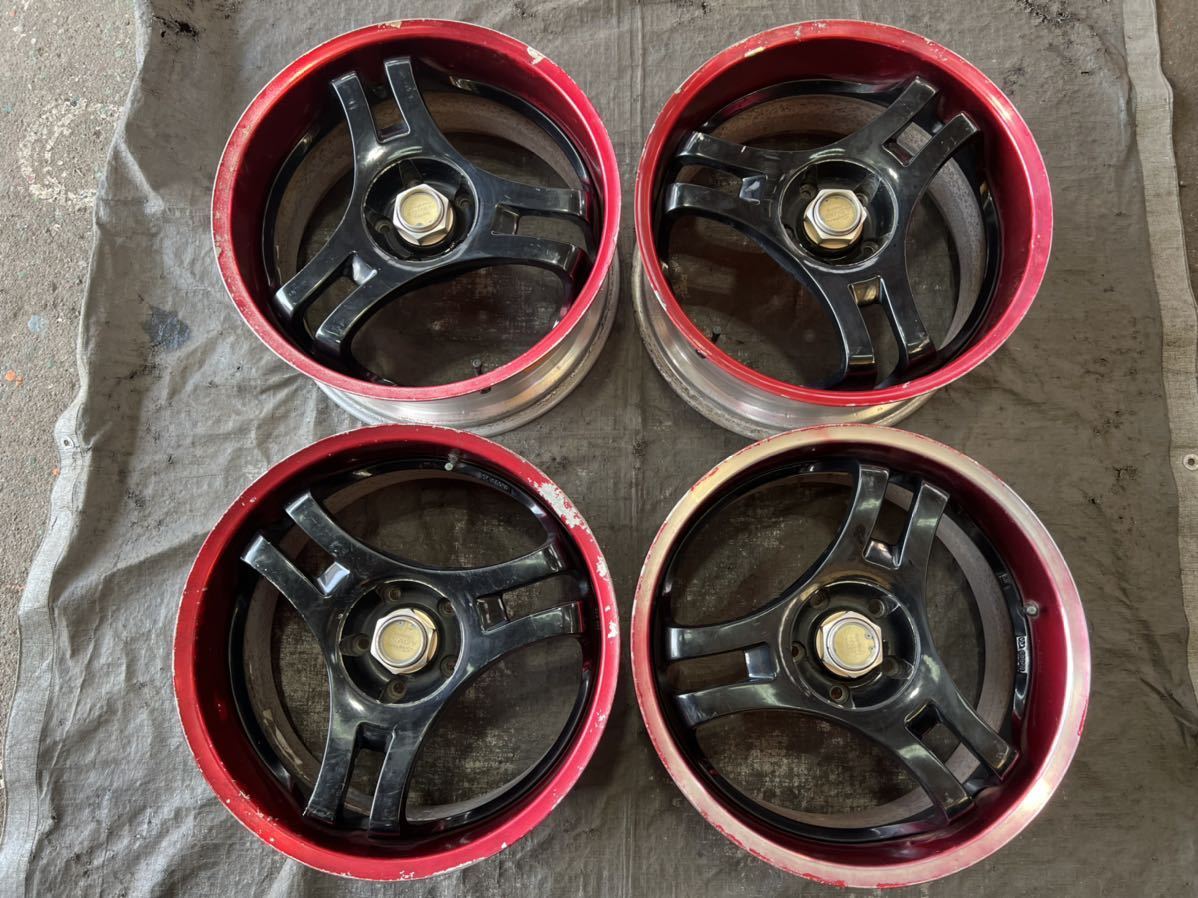絶版!スーパーアドバンレーシング/18×8.5j+35/5穴114.3/4本セット