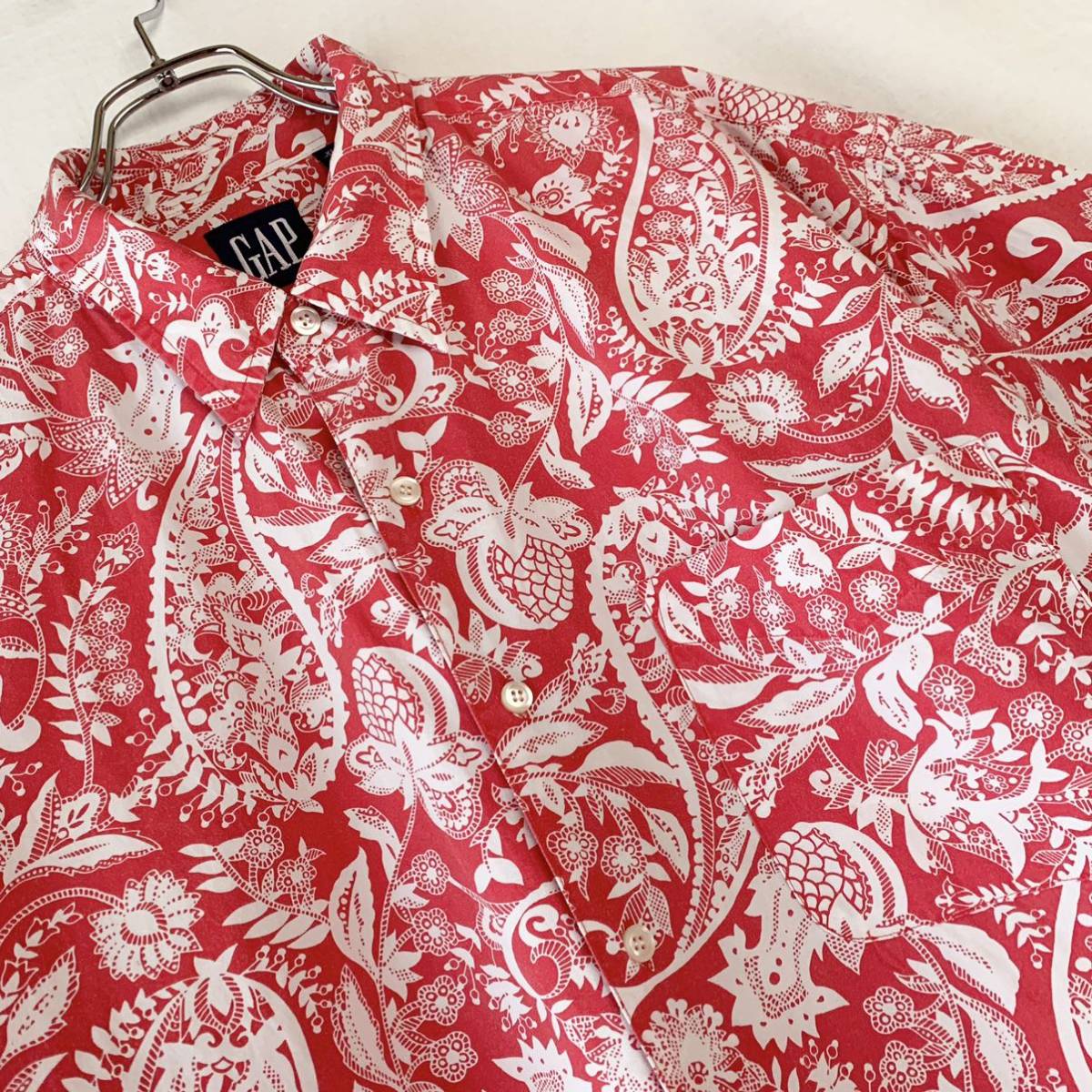 90s OLD GAP オールド ギャップ 半袖 ペイズリー シャツ ヴィンテージ