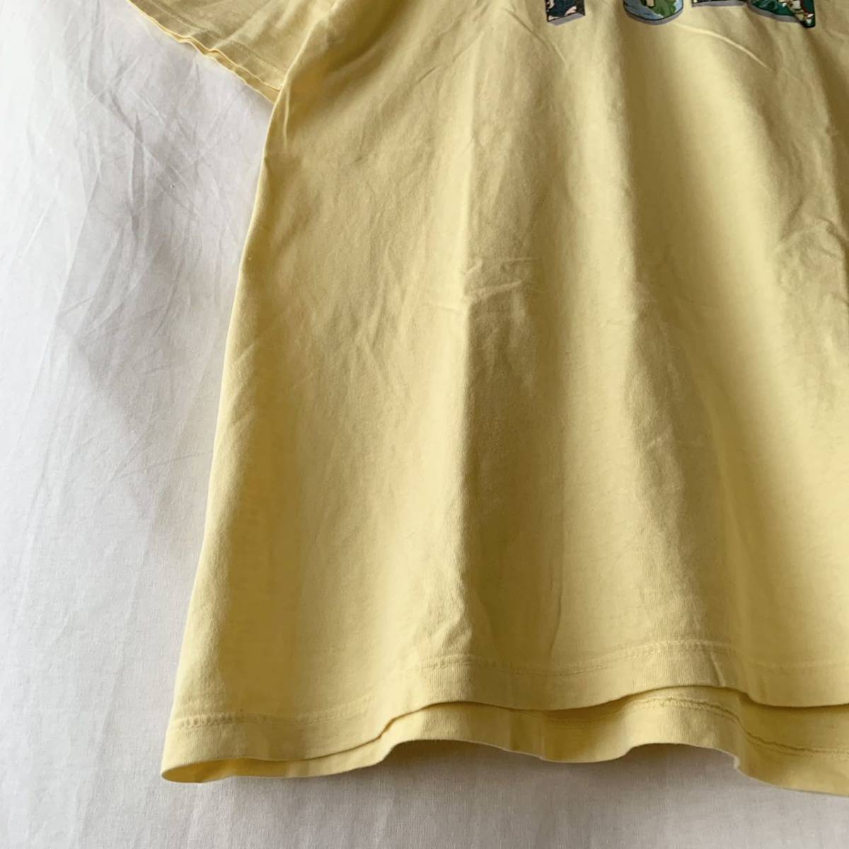 90s POLO SPORT RALPH LAUREN ラルフローレン ポロスポーツ ロゴ Tシャツ ヴィンテージ イエロー 黄色 L ハワイアン_画像4