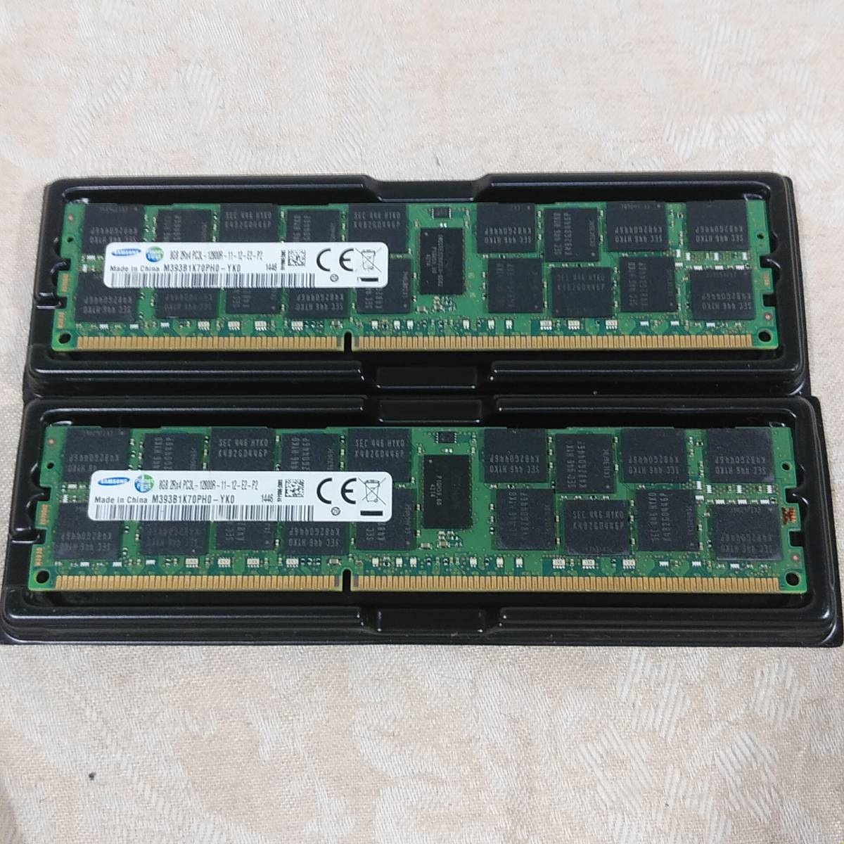 新品未使用 SAMSUNG サムスン 16GBメモリ(8GB×2枚) PC3L-12800R 2RX4 DDR3L/1600MHz REG 1.35VメモリRAM 送料無料