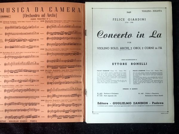 ジャルディーニ 協奏曲 ヴァイオリンソロ Giardini concerto in la 輸入楽譜/洋書/バイオリン/フルスコア/オーケストラ/管弦楽_画像1