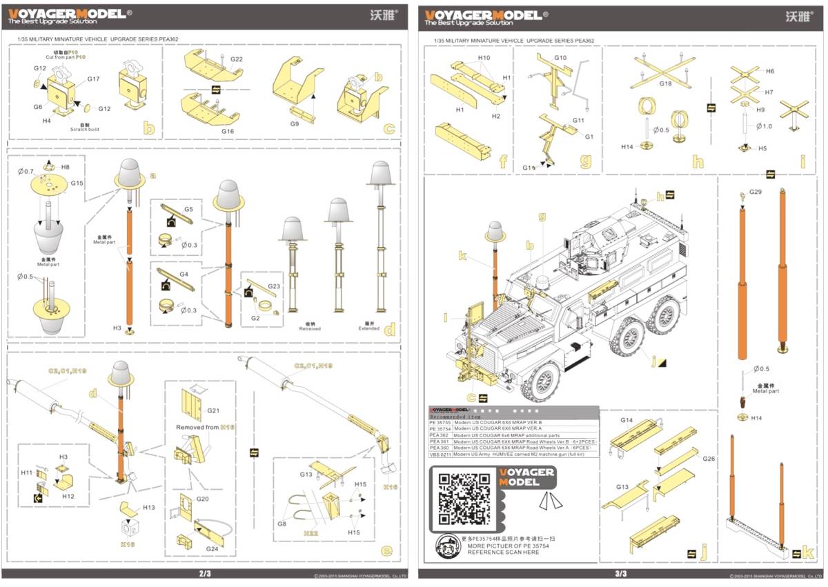 ■ Voyager Model ボイジャーモデル 【希少】 1/35 クーガー 4X4 MRAP 追加パーツセット PEA35362 ＃StandWithUkraine_画像5