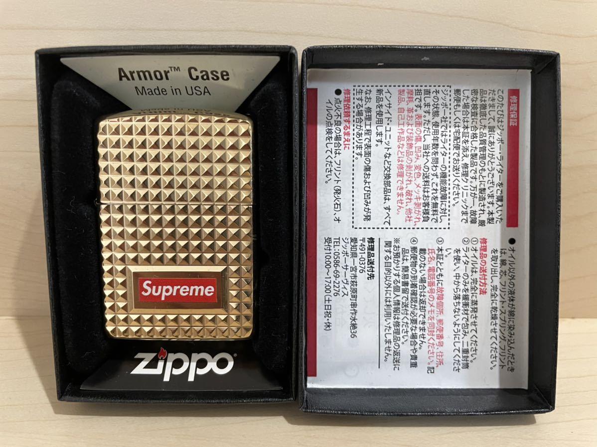 Supreme ゴールド ライター zippo-