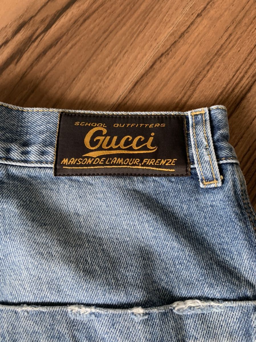 新品未使用 GUCCI デニムショートパンツ グッチ オンラインストア卸し