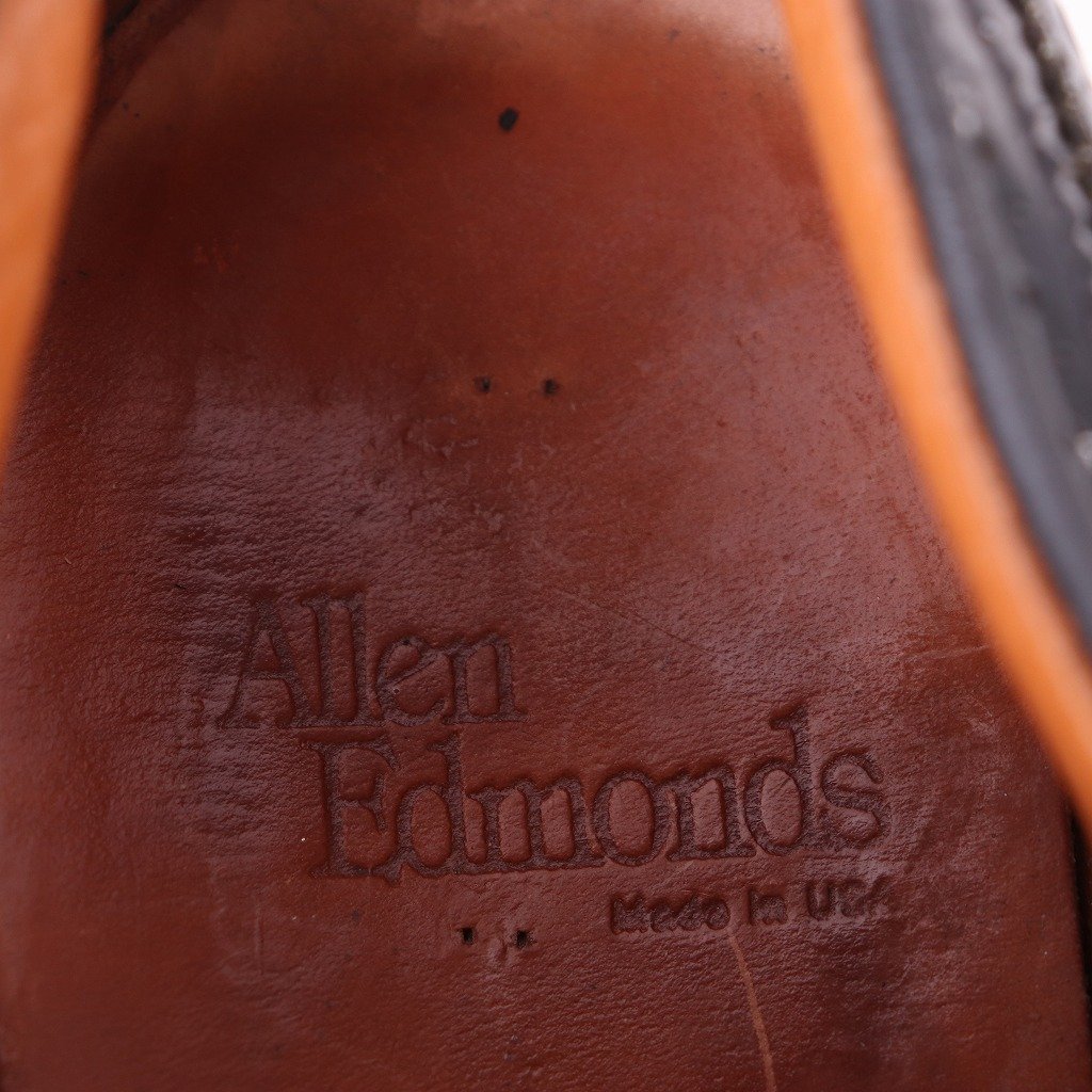 アレンエドモンズ 9 1/2 C/ 27.0cm 位 黒 McAllister ALLEN EDMONDS USA製 マカリスタードレス メンズ 中古 古着 ds2629_画像9