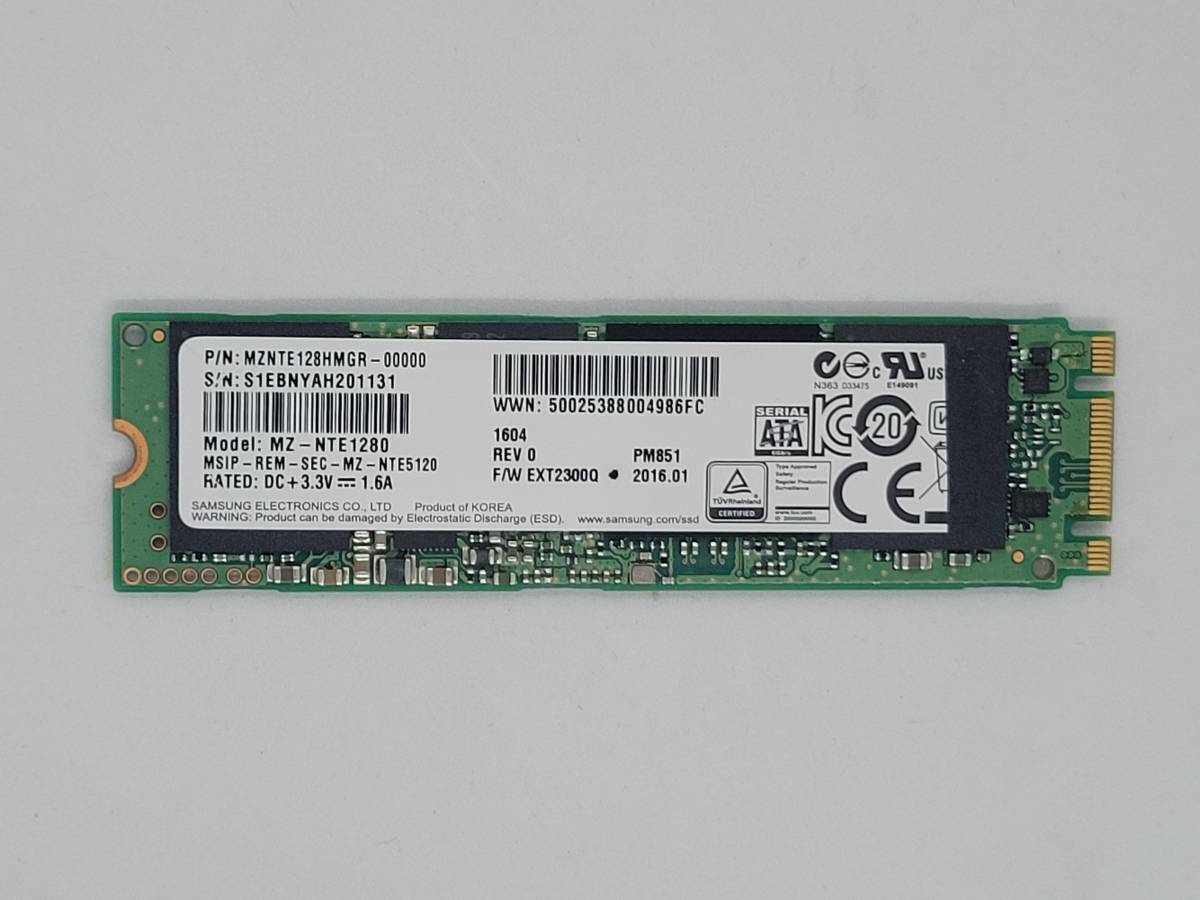 【M.2 SSD128GB】★Samson　サムソン★（管：CW3-SS-201131）■MZ-NTE1280■動作確認済み　フォーマット済み 