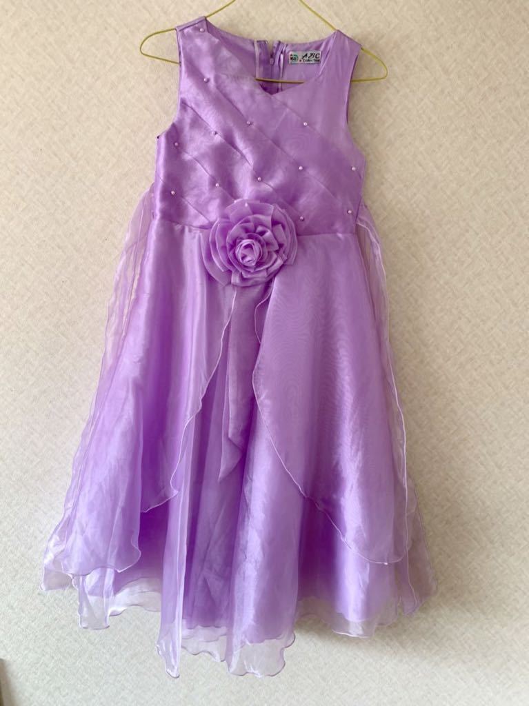 子供用ドレス 紫 150 発表会 パーティー 仮装 フォーマルドレス _画像1