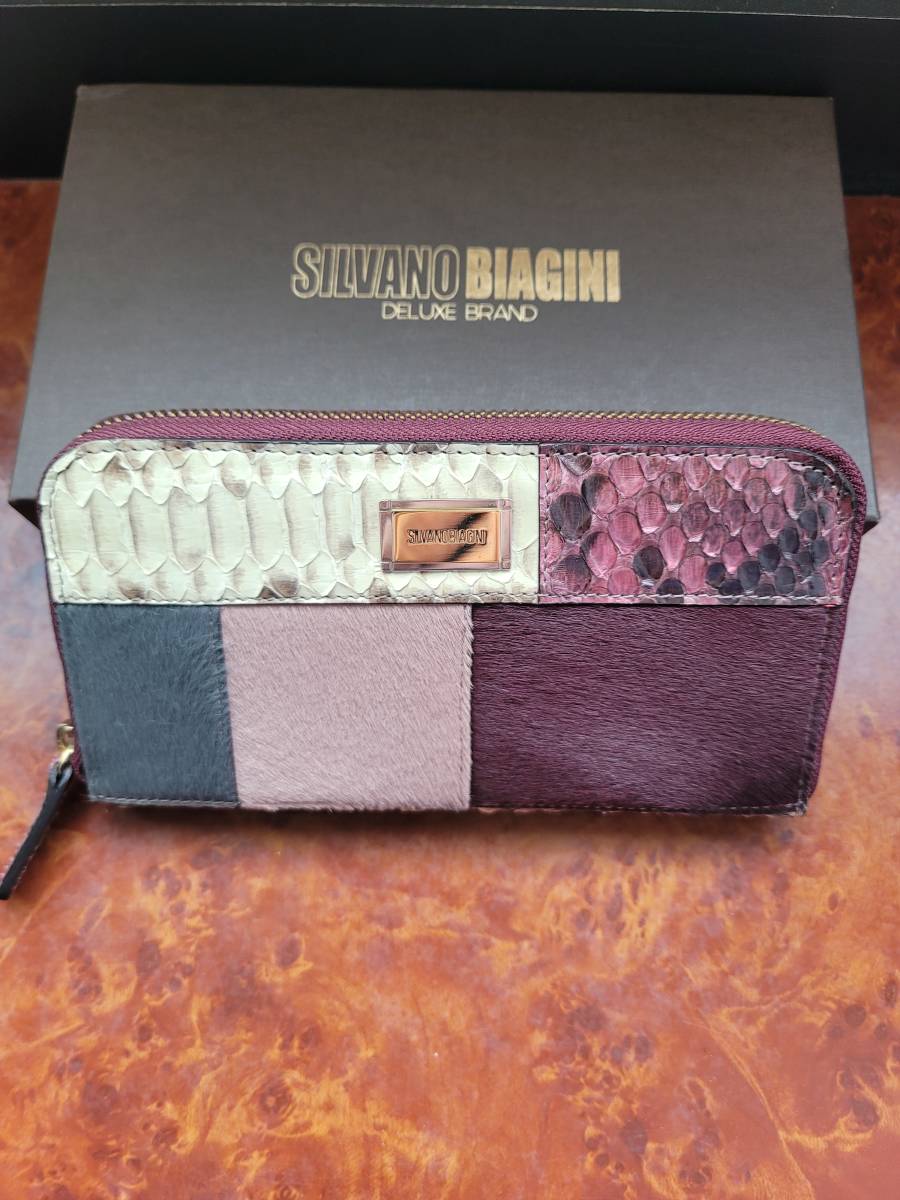 5％OFF】 ☆SILVANO ビアジーニ パイソン ハラコ 長財布☆ BIAGINI