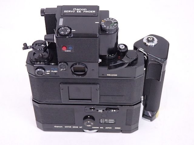 Canon/キヤノン フィルム一眼レフカメラ F-1/FD 28mm F2.8 SERVO EE FINDER・MOTOR DRIVE MF付 § 65F41-1_画像4