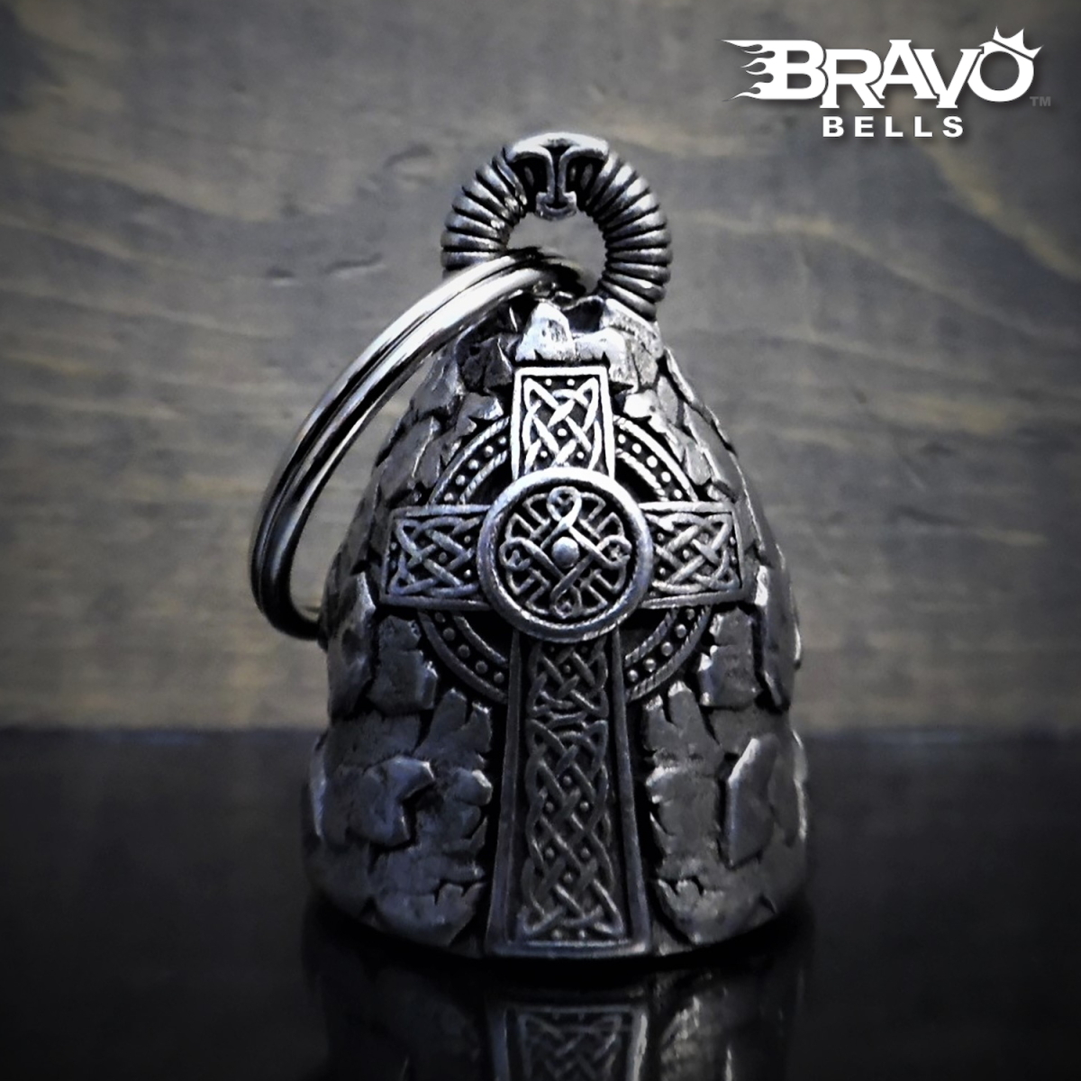 米国製 Bravo Bells ケルト十字 ベル [Celtic Cross] Made in USA 魔除け お守り バイク オートバイ 鈴 アクセサリー ガーディアンベル_画像1