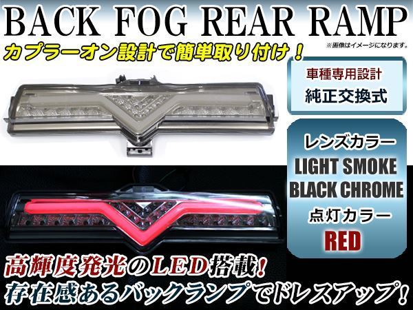 3Dライトバー搭載 バックフォグランプ スモークレンズ×ブラック