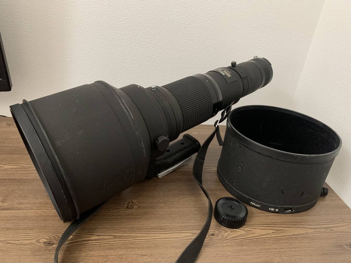 Nikon　ED　Ai-s　NIKKOR　600mm　1:4　　レンズフード・キャップ付　　ニコン