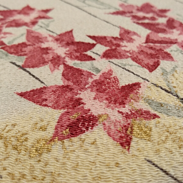加藤萬謹製◇ 扇に紅葉 手染め 正絹風呂敷 71×67cm ふろしき 慶事 結婚
