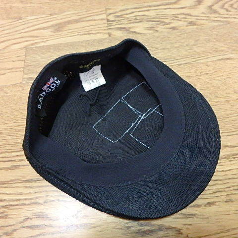 n005u　24karats 　 KANGOL　ハンチング　帽子　黒　ブラック　トゥエンティーフォーカラッツ 　カンゴール_画像6