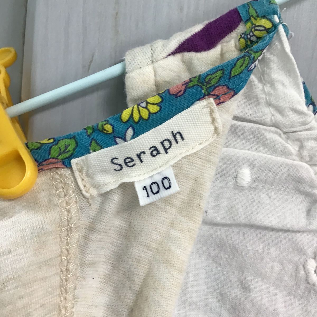 used 子供服「 Seraph タンクトップ 100サイズ 」紫色 ボーダー レース / 子供服 女の子 / 綿100% / セラフ かわいい 夏服_画像8