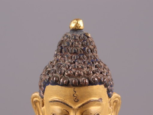 中国古玩 唐物 仏教美術 古銅造 鍍金 チベット仏 仏像 時代物 極上品 初だし品 3434_画像5