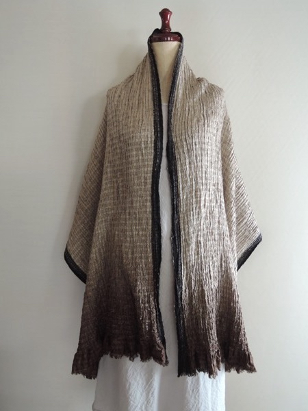 JURGEN LEHL Jurgen Lehl silk gradation large size stole scarf 