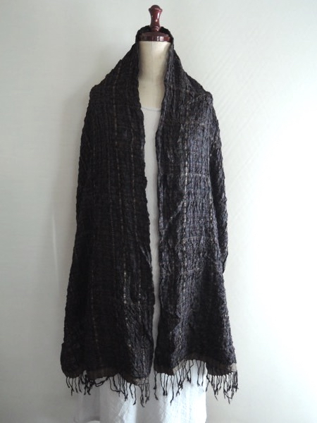 JURGEN LEHL Jurgen Lehl cotton silk waffle processing stole scarf . purple other many color 