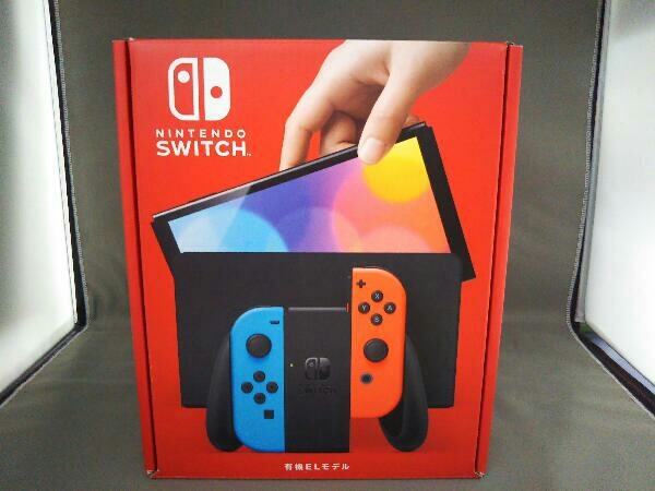 Nintendo Switch(有機ELモデル) Joy-Con(L)ネオンブルー/(R)ネオンレッド(HEGSKABAA)_画像1