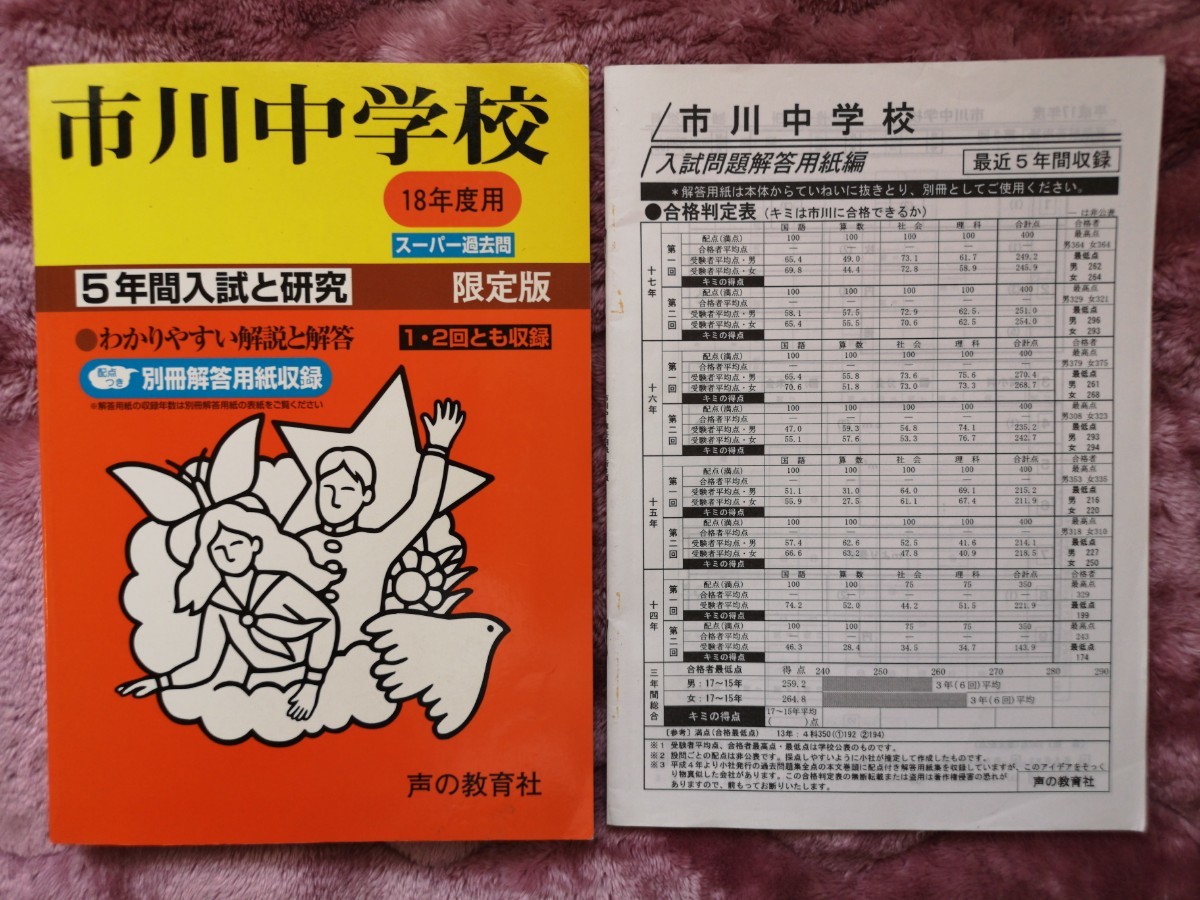 市川中学校 過去問　5年間スーパー過去問　平成１８年度