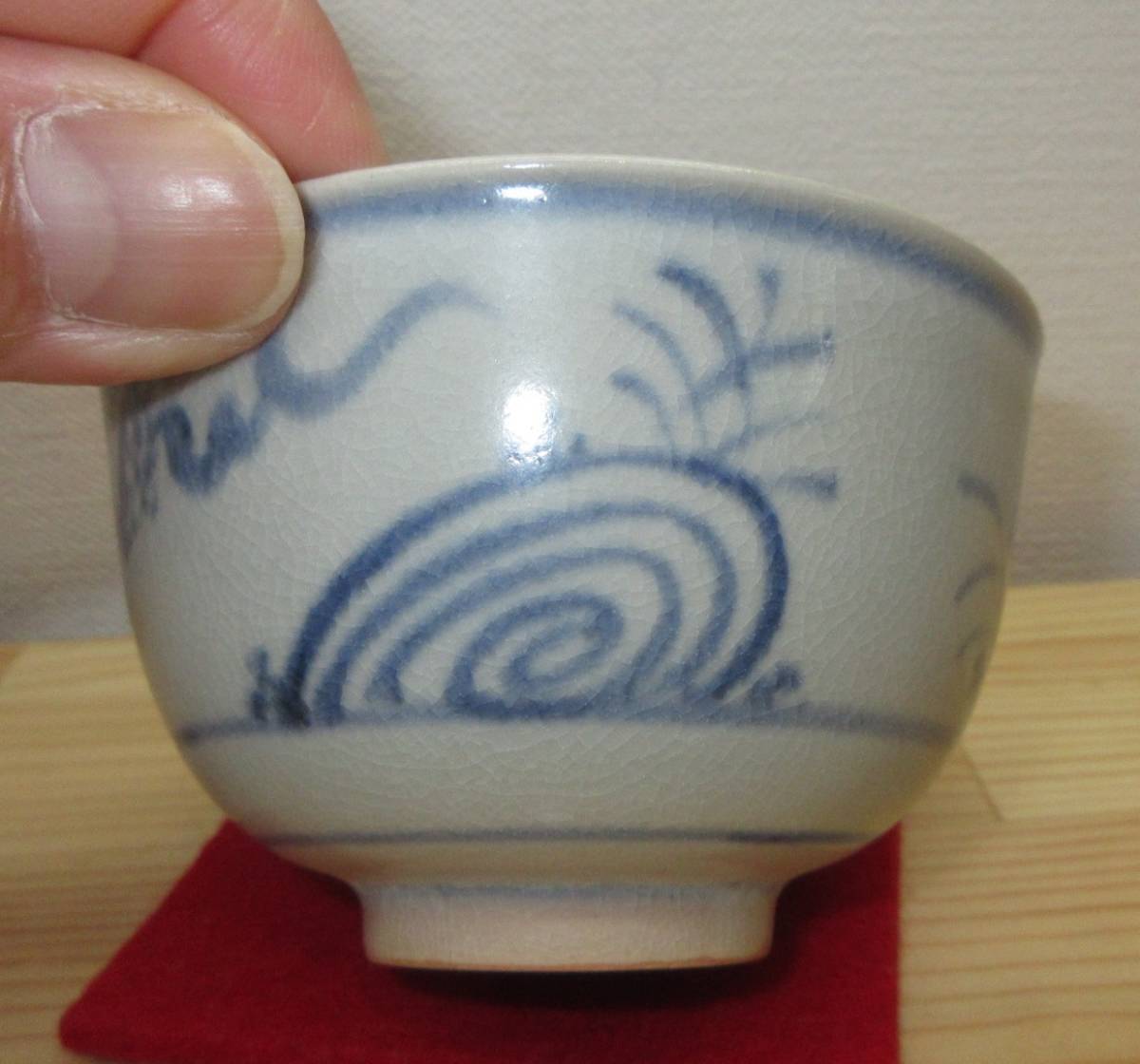 逢絢亭】茶道具 懐石道具 汲出椀 京焼 安南写 雲堂の絵 5客セット 花