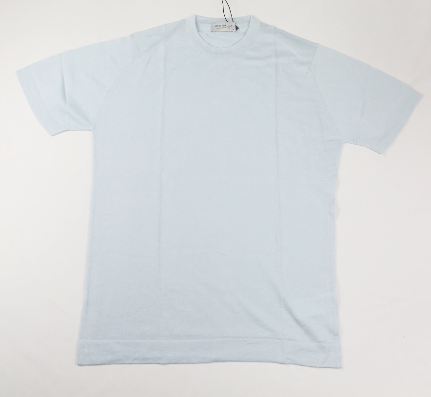 新品 John Smedley　ジョンスメドレー 最高級シーアイランドコットン　Tシャツ Sサイズ 　COAST BLUE