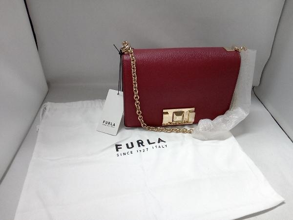 白 フリル付 未使用美品FURLAショルダーバック - 通販 - www