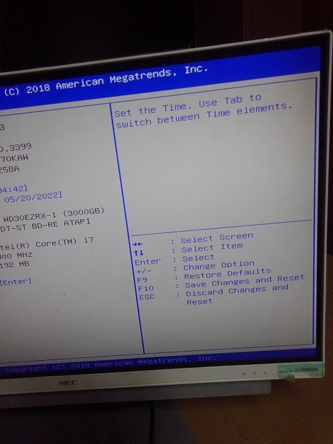 NEC　LAVIE　DA770KAW　core i7-8550U?　8世代　メモリ 8GB　HDD 3000GB　B-CAS　ブルーレイ　windows起動　BIOS確認　本体のみ_画像3