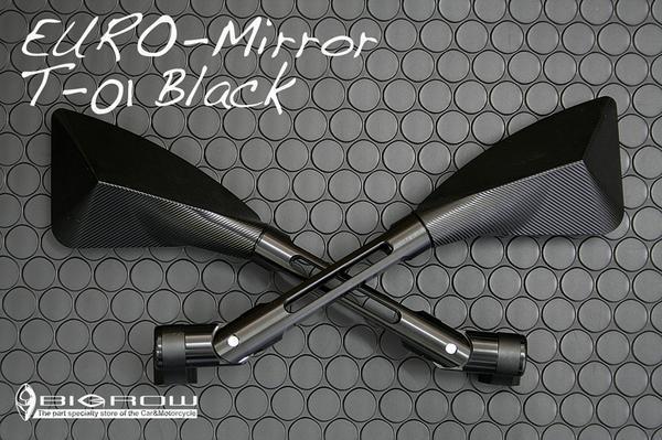 バックミラー ZRX1200 EURO-T01 ミラー（黒） CNCアルミ削り出し_画像2
