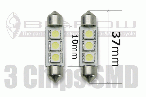 LED T10×37 高輝度 LED球 typeA 3SMD 2個セット BMW AUDI Vw輸入車 送料無料_画像2