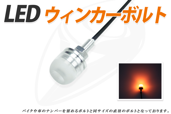 LED ボルト1個 eagle eye ウィンカーLED シルバー　XJR1300 R1ドラッグスター ビラーゴXSR900 BOLT 送料無用_画像1