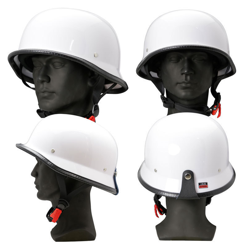 ジャーマンヘルメット　ナチヘル　半キャップヘルメット（ホワイト・XLサイズ）（６０～６１）