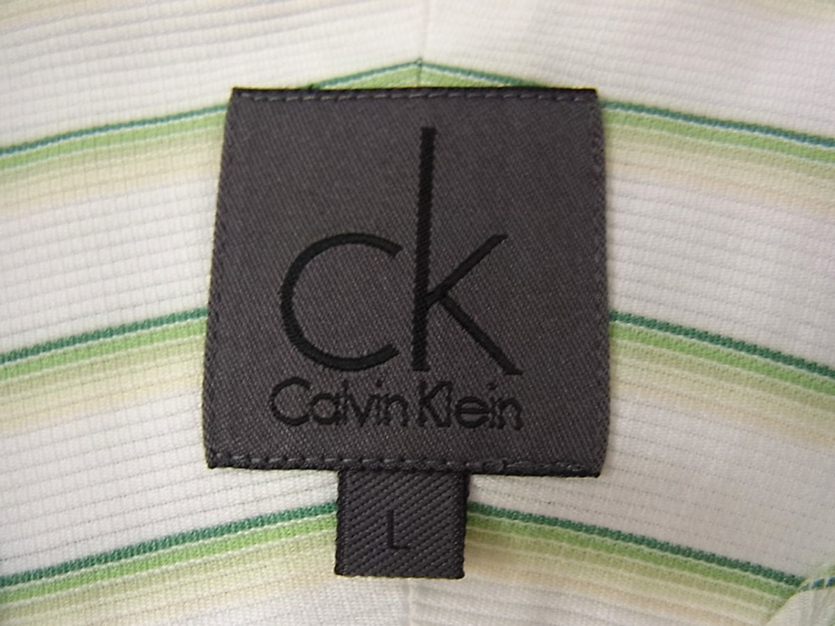 ☆カルバンクライン 長袖シャツ メンズ コットンシャツ ストライプ柄 春物 トップス CalvinKlein 1円_画像3