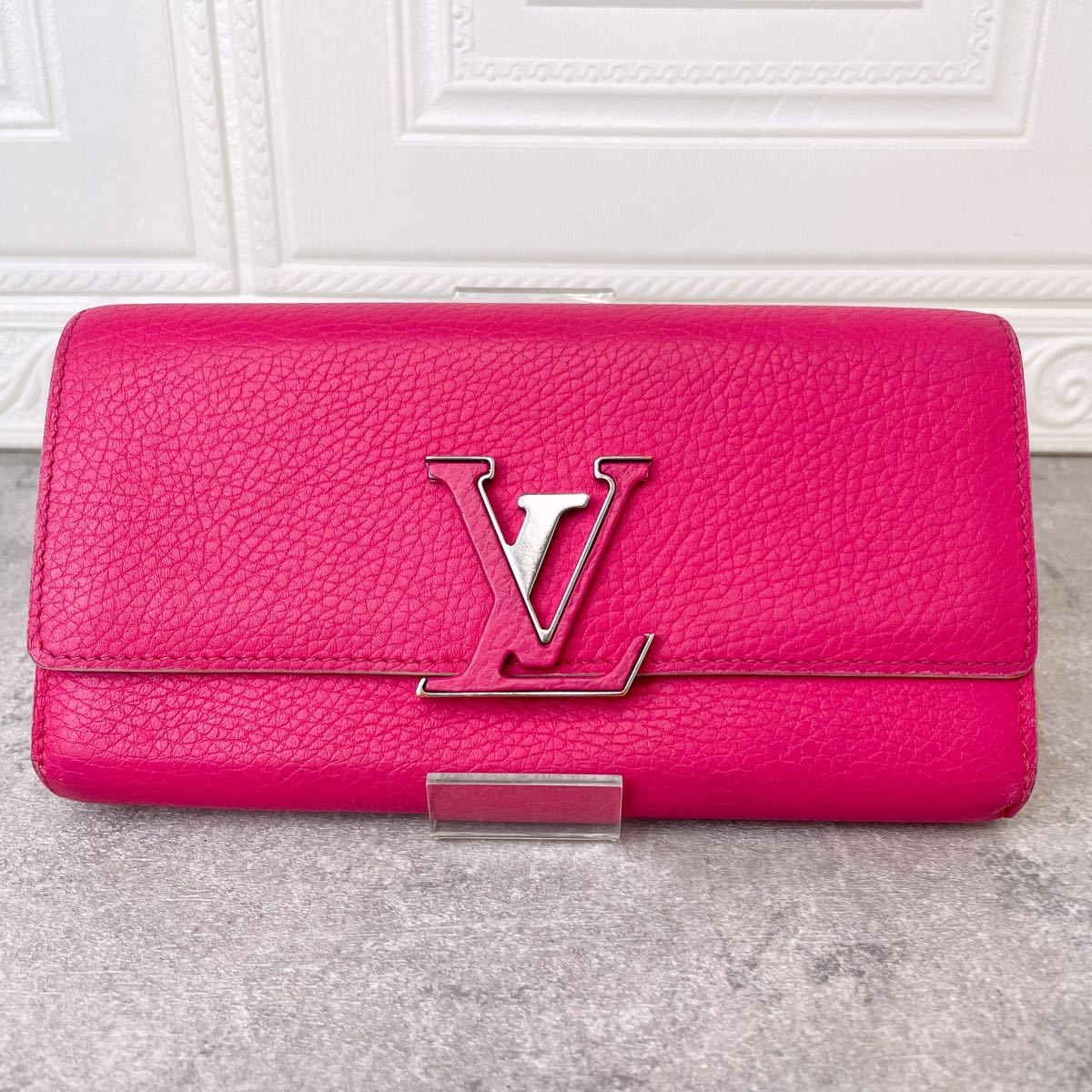美品☆ルイヴィトン 【限定色】カプシーヌ LOUIS VUITTON 長財布
