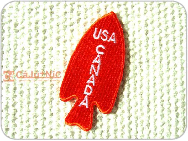 刺繍ワッペン/Missile USA CANADA/ミサイル/米軍_画像2