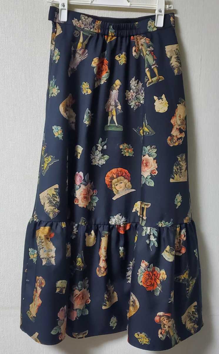 &ellecy アンドエルシー アンティークスカート 花 猫 ドール ロイス