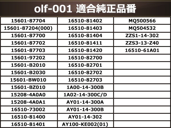 オイルフィルター オイルエレメント ロッキー E-F300S 90.7~95.2 HD-E 1600cc ー ガソリン車 4WD 3/4-16UNF_画像4
